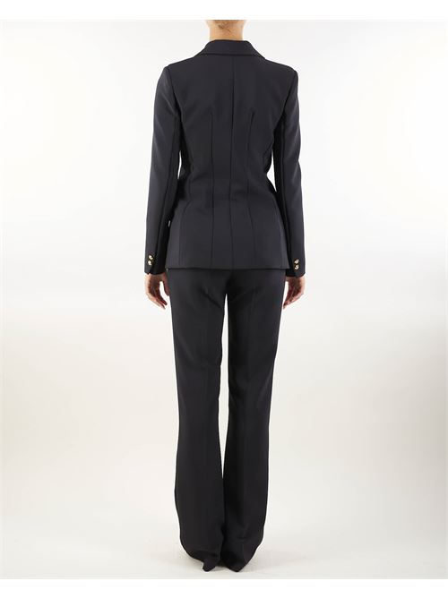 Stretch crêpe suit with fitted jacket and straight trousers Elisabetta Franchi ELISABETTA FRANCHI | Tailleur | TP00346E2110